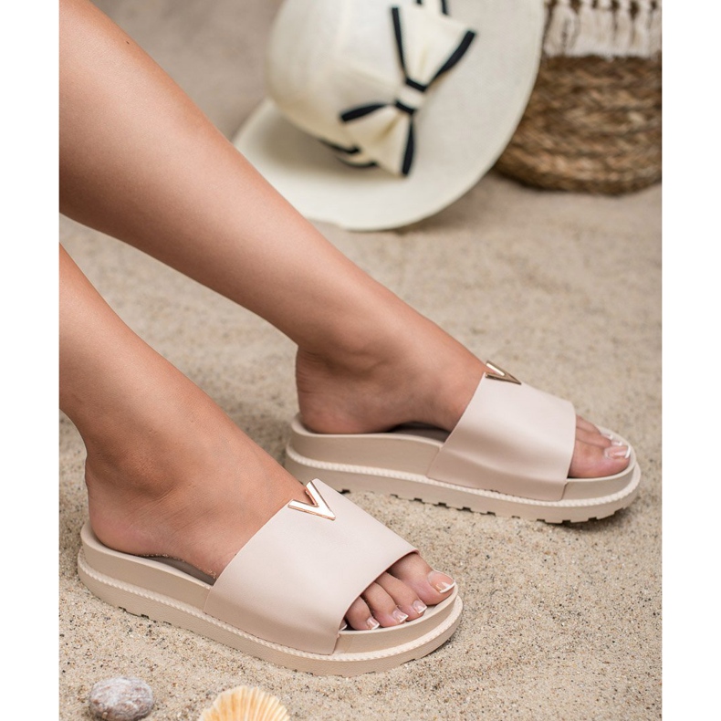 SHELOVET Slippers On The Platform pink 2