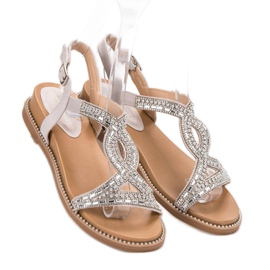 Bello Star Suede Sandals With Crystals grey 1 Bello Star Suede Sandals With Crystals grey 1