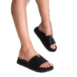 SHELOVET Slippers On The Platform black 1 SHELOVET Slippers On The Platform black 1