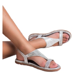Super Mode Stylish Silver Sandals grey 1