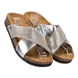 SHELOVET Classic Silver Slippers grey 1
