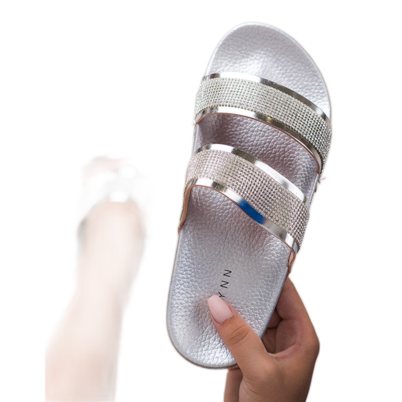 Erynn Silver Slippers grey 1