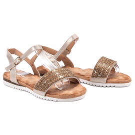 Emaks Sandals With Cubic Zirconia brown 1