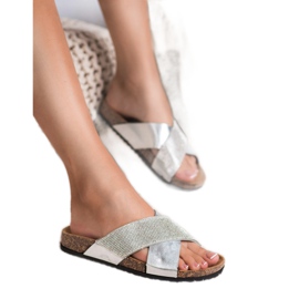 Bestelle Slippers With Cork Sole grey 1
