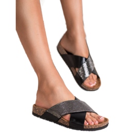 Bestelle Slippers With Cork Sole black 1