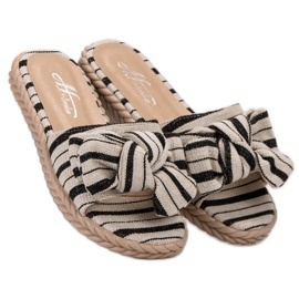 SHELOVET Slippers With Bow white 2