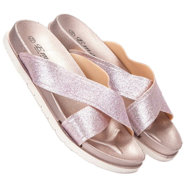 Emaks Pink Slippers With Glitter 1
