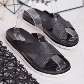 Emaks Black Slippers With Glitter 2