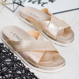 Emaks Golden Slippers With Glitter 1