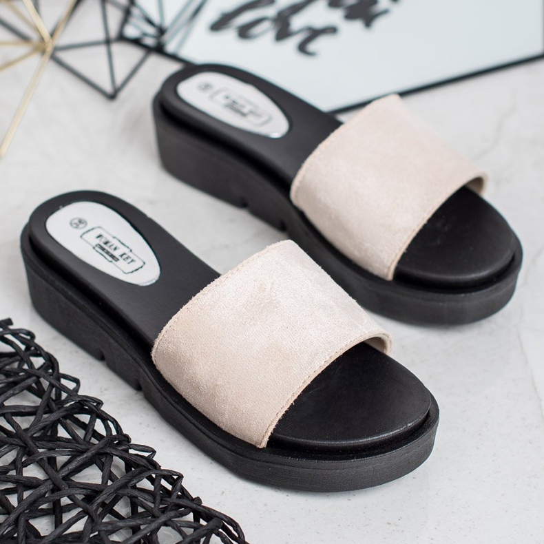 SHELOVET Wedge Sandals brown 1