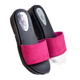 SHELOVET Wedge Sandals pink 2