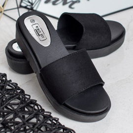 SHELOVET Wedge Sandals black 1