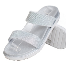 SHELOVET Rubber Slippers With Glitter grey 2