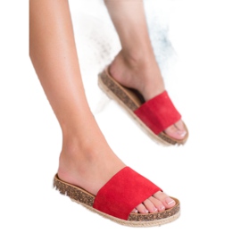 SHELOVET Suede Espadrilles red 1