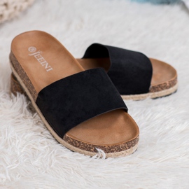 SHELOVET Suede Espadrilles black 1