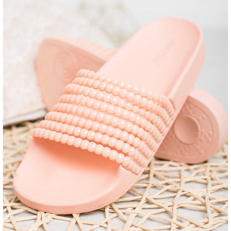 Bestelle Rubber Slippers With Beads pink 1