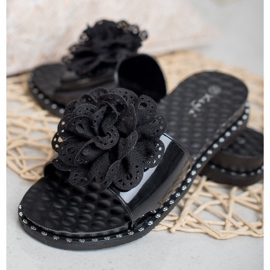 Kayla Black Rubber Slippers 2