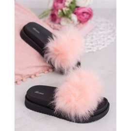 SHELOVET Slippers With Fur pink 2