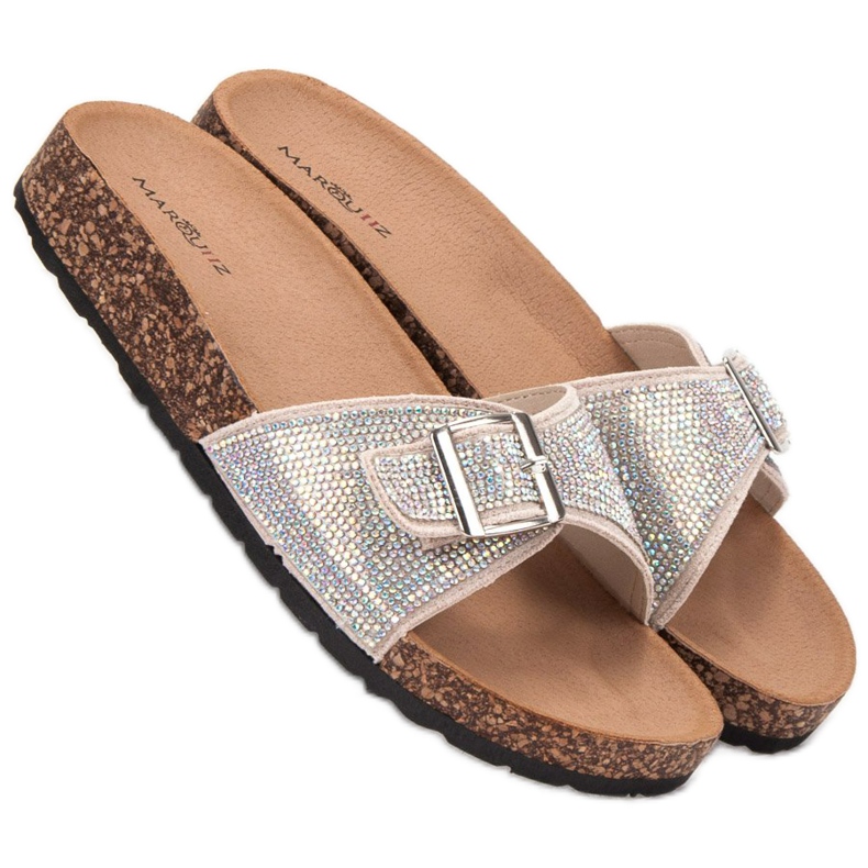 Marquiz Shiny Slippers With Buckle brown 1
