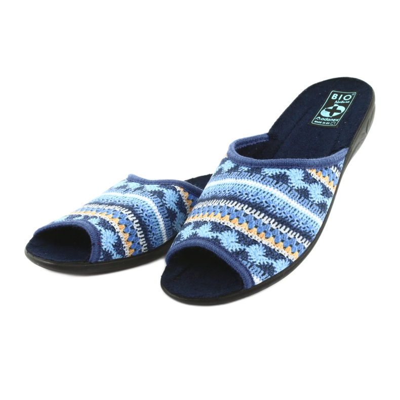 Norwegian sweater slippers Adanex black navy blue blue yellow 3