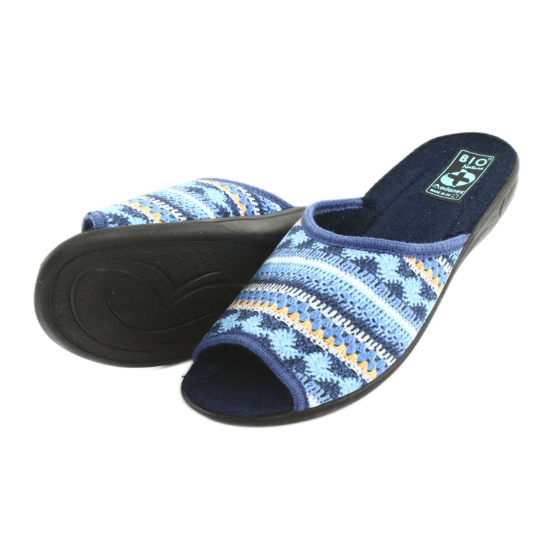 Norwegian sweater slippers Adanex black navy blue blue yellow 4