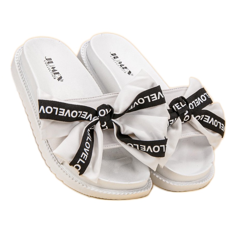 Jumex Slippers With A Love Bow white 1
