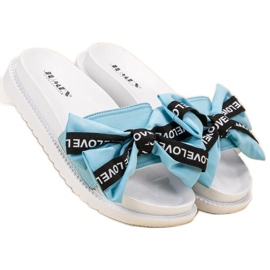 Jumex Slippers With A Love Bow blue 1