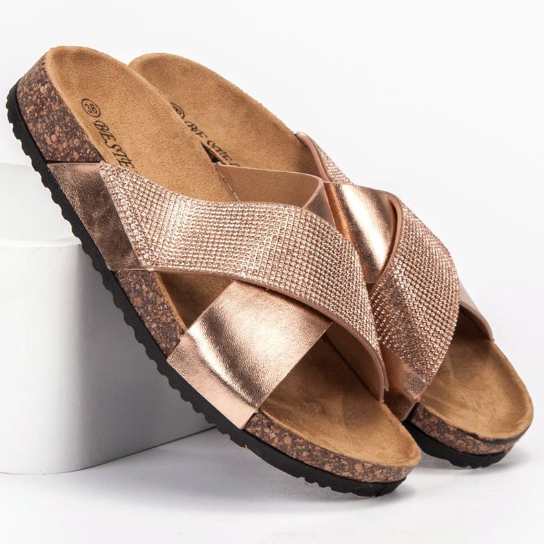 Bestelle Slippers With Cork Sole pink 2