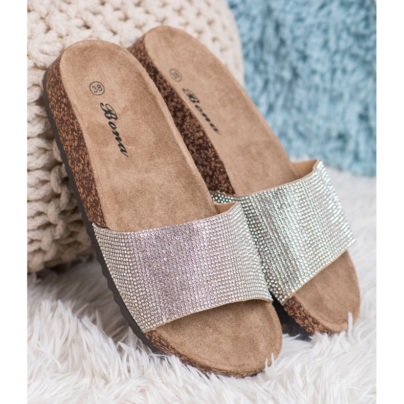 Bona Slippers With Cork Sole grey 2
