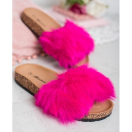 Bona Slippers With Fur pink 1