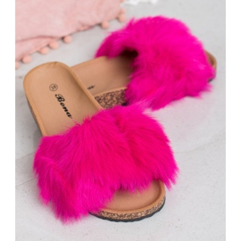 Bona Slippers With Fur pink 2