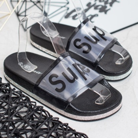 Bona Transparent Slippers black 1