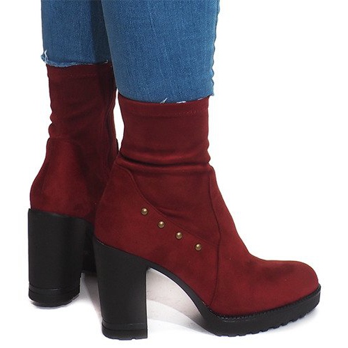Suede boots BG-59 Red 1