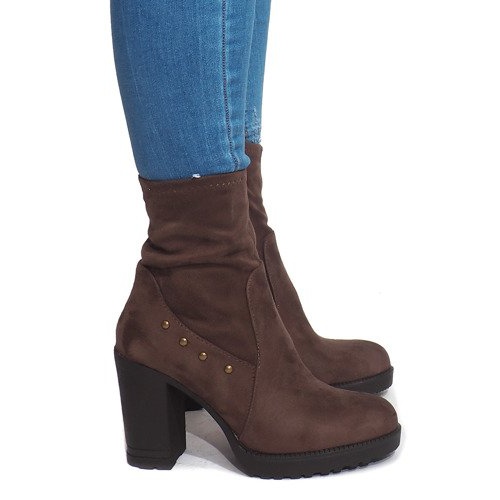 Suede BG-59 Taupe boots brown multicolored 1