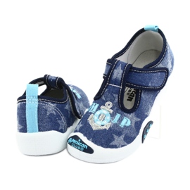American Club Children's sneakers leather insert TEN12 navy blue blue grey 4 American Club Children's sneakers leather insert TEN12 navy blue blue grey 4