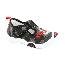 American Club Children's sneakers leather insert TEN12 black red grey 1