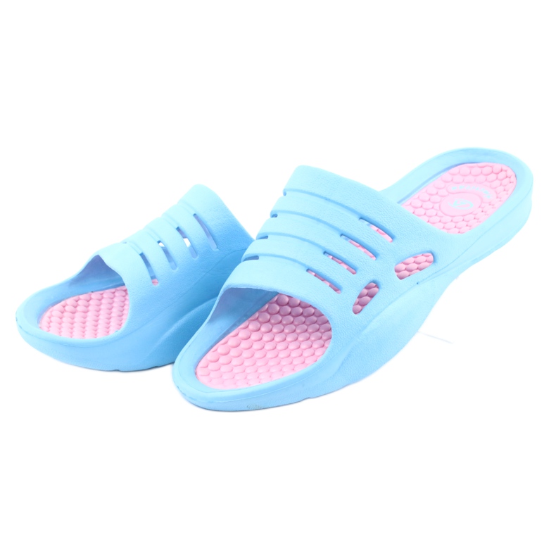 American Club blue foam slippers for water pink 3
