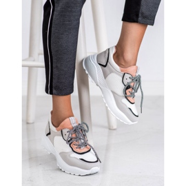 SHELOVET Fashionable Sneakers pink grey 2