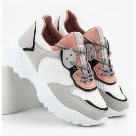 SHELOVET Fashionable Sneakers pink grey 1