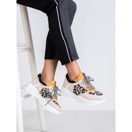 SHELOVET Fashionable Leopard Print Sneakers brown 2