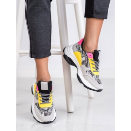 SHELOVET Snake Print colorful sneakers multicolored 2