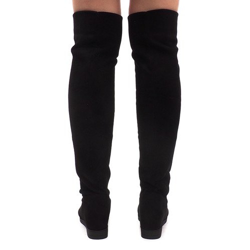 Warm Wedge Boots 168-108 Black 2