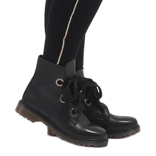 Kayla Shoes Black lace-up boots PF276 2 Kayla Shoes Black lace-up boots PF276 2