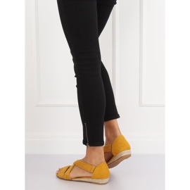 Yellow espadrilles sandals 9R72 Yellow 1