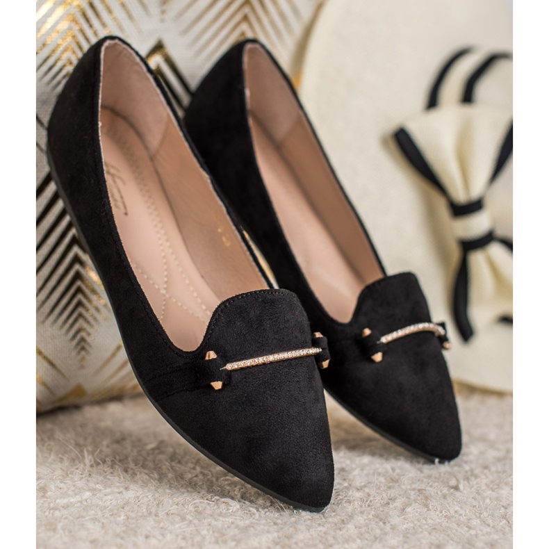 SHELOVET Ballerina In Spitz black 2