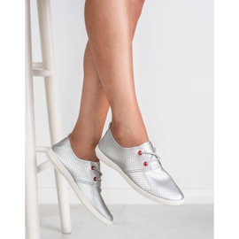 SHELOVET Silver Sneakers grey 2
