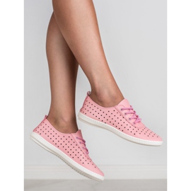 SHELOVET Openwork Women's Sneakers pink 2 SHELOVET Openwork Women's Sneakers pink 2