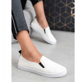 Kylie White Slip On Sneakers 2