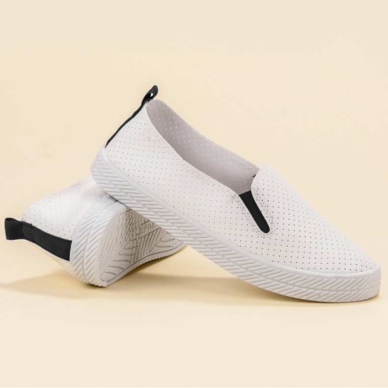 Kylie White Slip On Sneakers 1