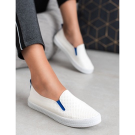 Kylie White Slip On Sneakers 1